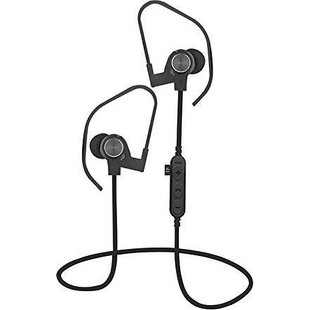 Platinet In-Ear Earphones Bluetooth V4.2 + microSD + MIC - model 1062 met oorhaak - Zwart, Kopfhörer