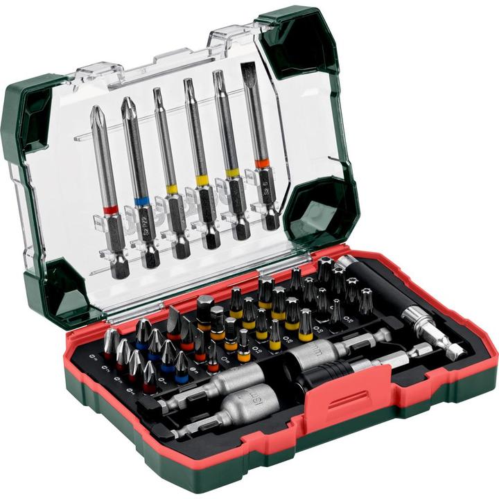 Actual product image Metabo Bit set (Cross Phillips PH, Cross Pozidriv PZ, Screw slot, Hexagonal, Hexagon socket TX)