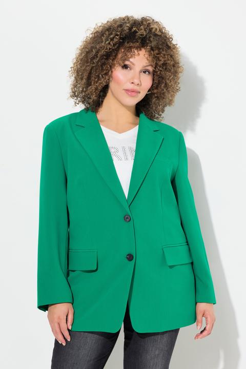 Image du produit Ulla Popken Blazer oversized avec col à revers, fermeture boutonnée (58, 60)