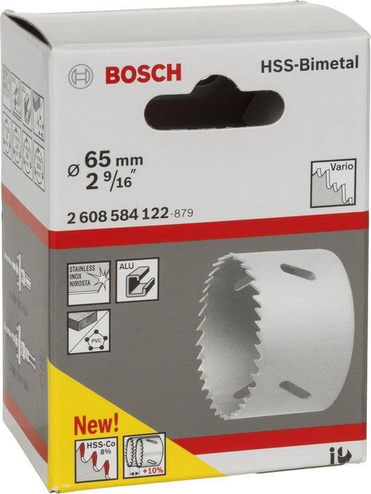 Produktbild Bosch Professional Zubehör Lochsäge HSS-Bimetall für Standardadapter, 65 mm, 2 9/16-Zoll (65 mm)