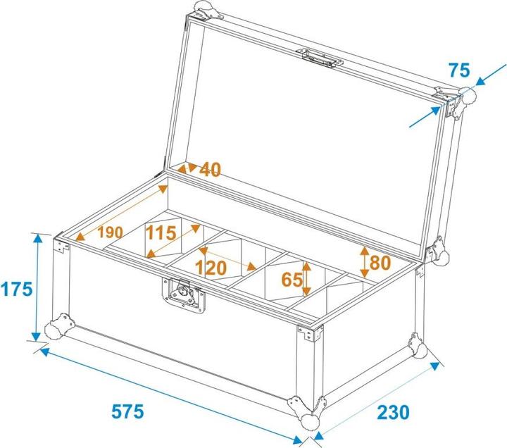 Actual product image Roadinger Flight 4x ACCU TL3 TCL Trusslight (Lighting technology Case)