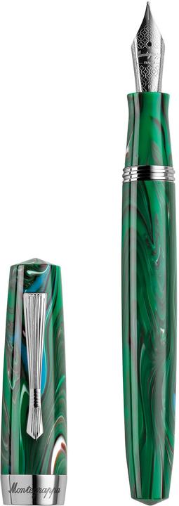 Montegrappa Ise2r3ag mg Fountain Pen, Elmo 02 Cortina, M Steel Nib (Green, 1x)
