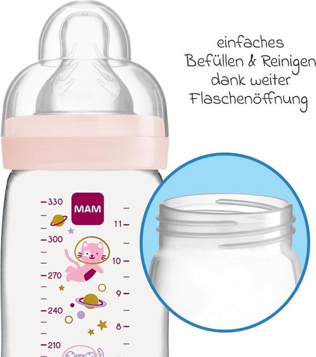 Produktbild MAM Easy Active 330 ml, 4+ Mon., 2 Stk, Weltall (330 ml)