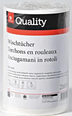 Produktbild Quality Wischtücher soft mini 993340 2-lagig, 6 Rollen à 211 Blatt (6 x)