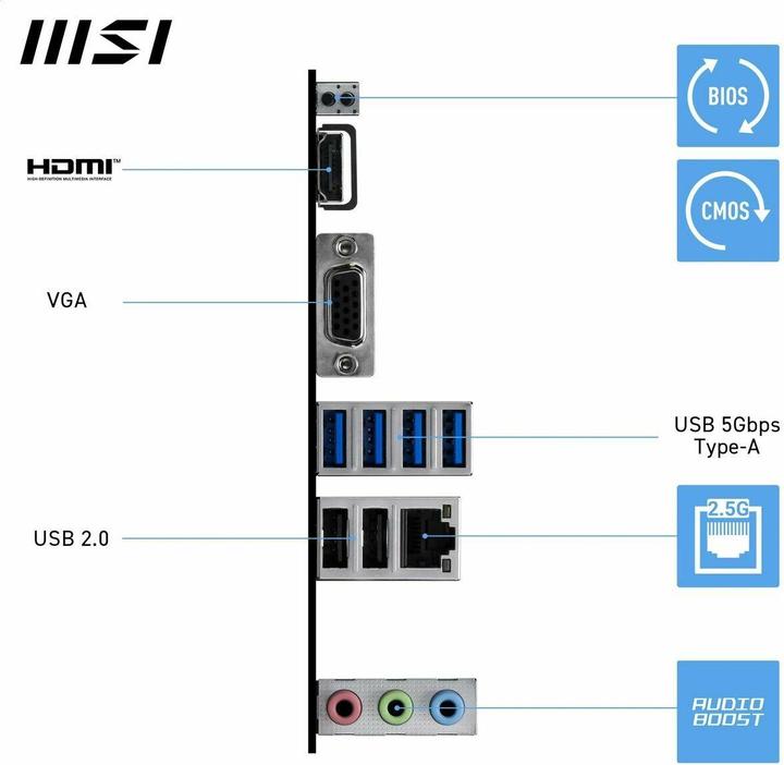 Image du produit MSI PRO B840M-B (AM5, AMD B840, mATX)
