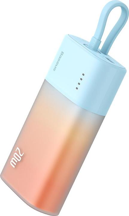 Immagine prodotto Baseus Popsicle 5200mAh 20W Powerbank with Built-in Lightning Cable (+ White Simple USB-C - U (5200 mAh, 20 W, 19.24 Wh)
