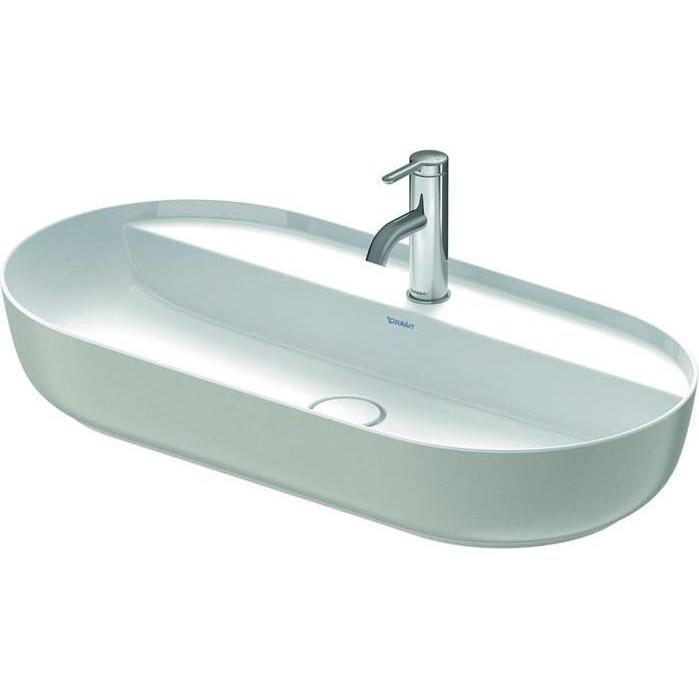Duravit, Waschbecken, Aufsatzbecken LUV o ÜL m HLB 800x400mm 1 HL gr seidenmatt (400 mm, 800 mm)