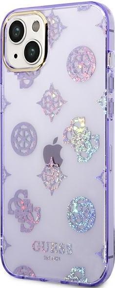 Produktbild Guess GUHCP14MHTPPTL iPhone 14 Plus 6,7" liliowy/lilac hard case Peony Glitter (Apple iPhone 15 Plus, Apple iPhone 14 Plus)
