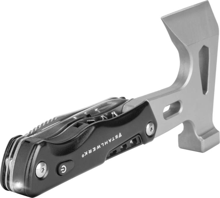 Image du produit Stahlwerk Outil multifonctionnel Kit de survie avec couteau de poche Lampe de poche LED (10 Fonctions)