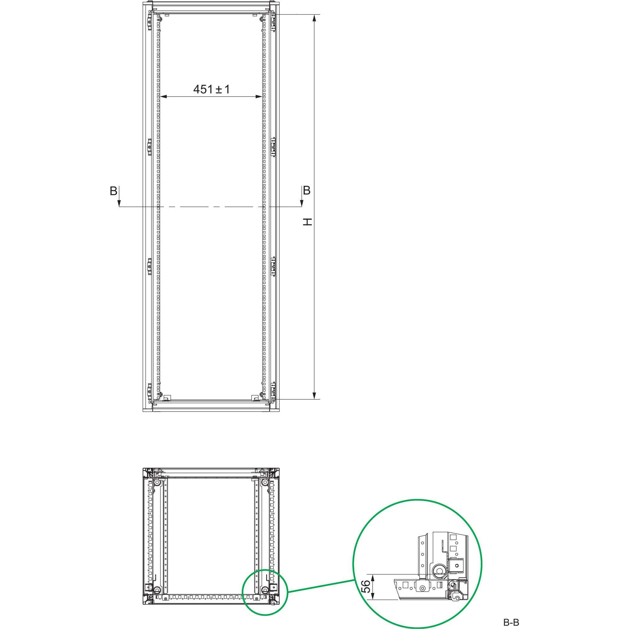 APC Schneider Spacial SM NSYRCK24 - Rackinnenseite (aufrecht), Serverschrank Zubehör, Silber