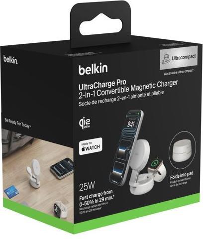 Image du produit Belkin UltraCharge Qi2 Compact 2 en 1 (25 W)