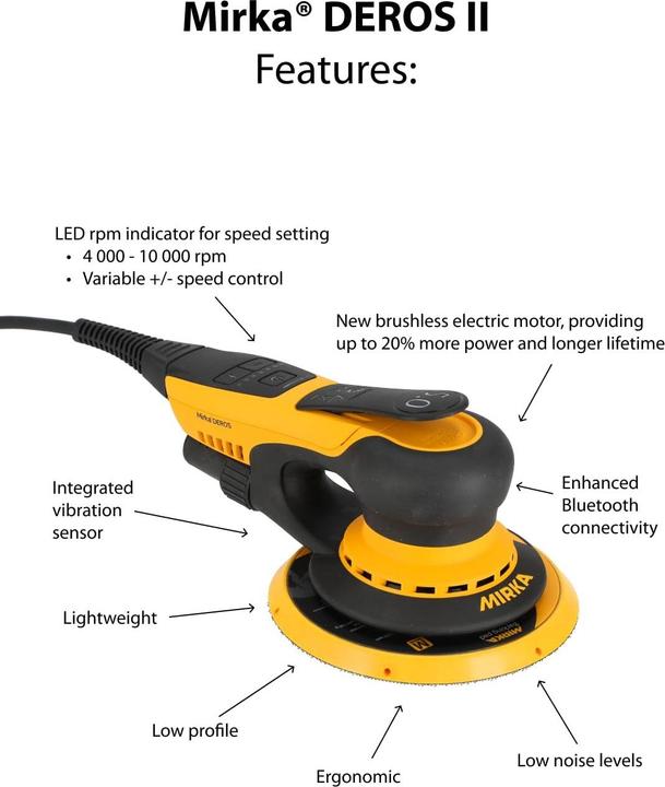 Immagine prodotto Mirka Deros II 5650 (Levigatrici rotorbitali, 400 W)