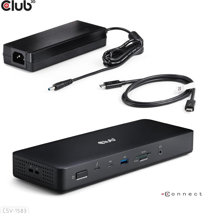 Produktbild Club 3D Club3D Thunderbolt4 16-in-1 Dockingstation 4 Displays St/Bu retail (16 Ports)