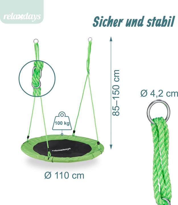 Image du produit Relaxdays Nid d'oiseau 110 cm