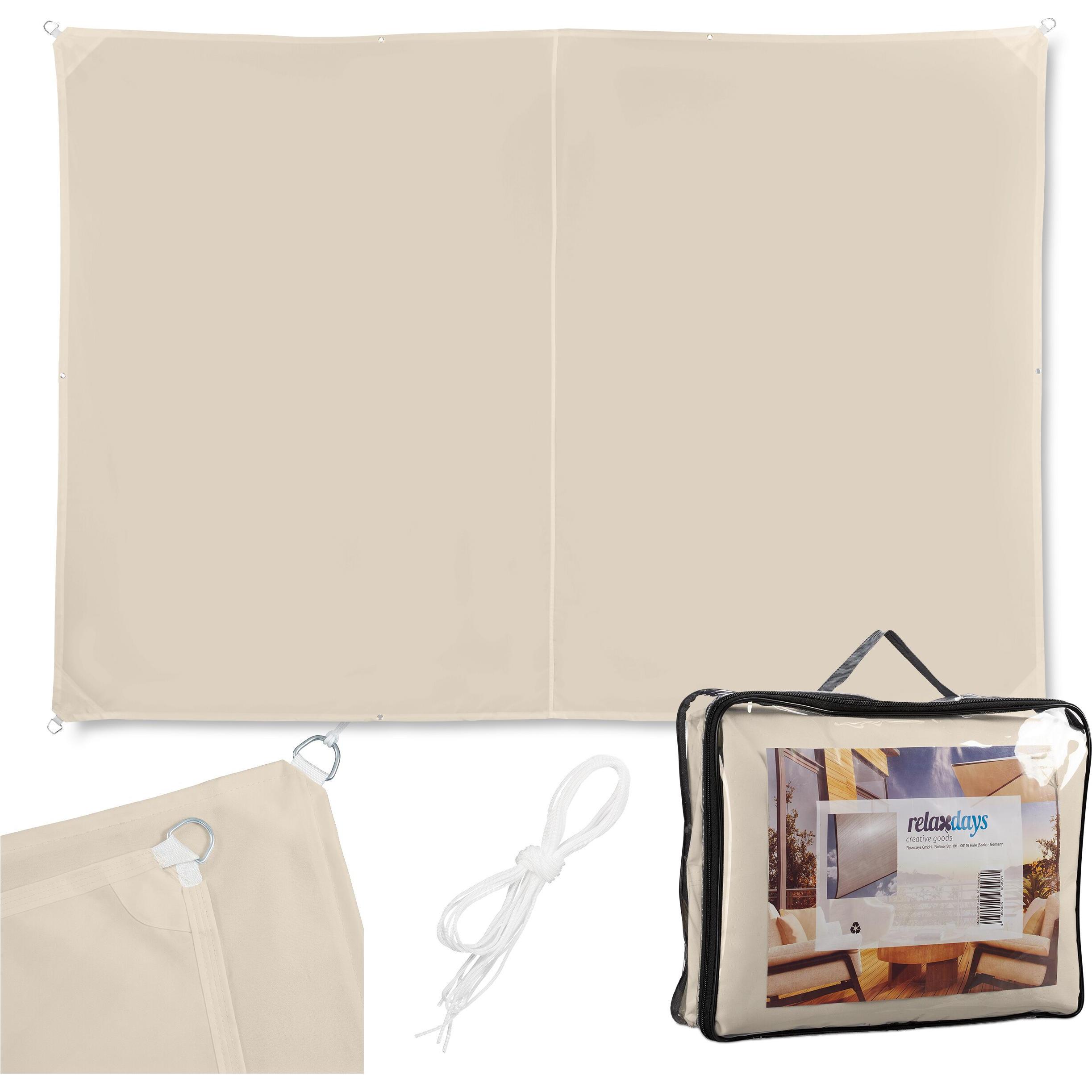 Relaxdays, Tendalino, Tenda A Vela Rettangolare Parasole (500 X 400 Cm)