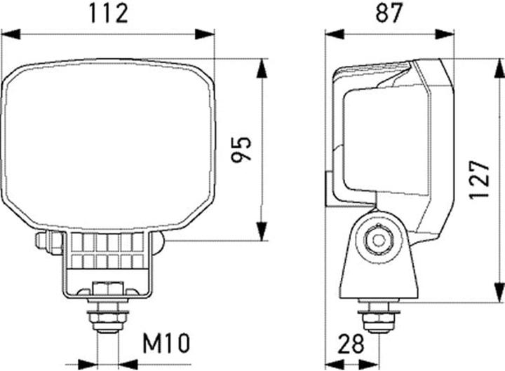 Actual product image Hella LED worklight attachment for far-reaching illumination