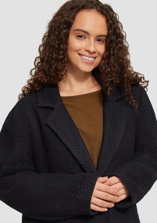 Immagine prodotto S.Oliver Outdoor-Mantel Mantel mit Reverskragen und klassischem Fischgrat-Muster