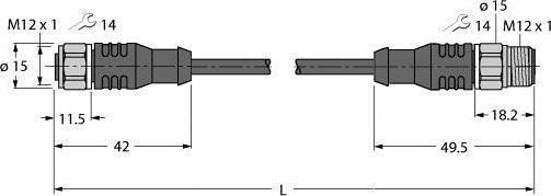 Actual product image Turck Actuator and sensor cable PP-EPDM connecting cable (2 m)