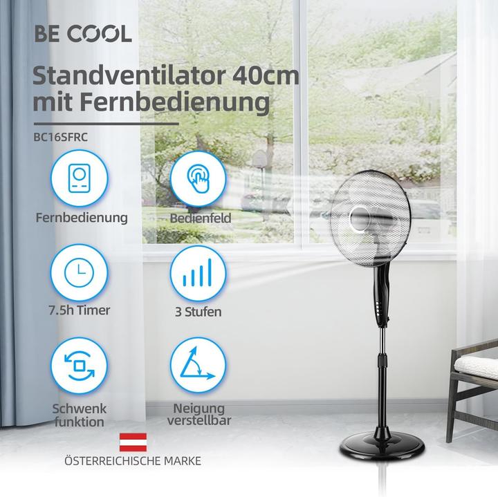 Produktbild Be Cool BC16SFRC Standventilator 40cm