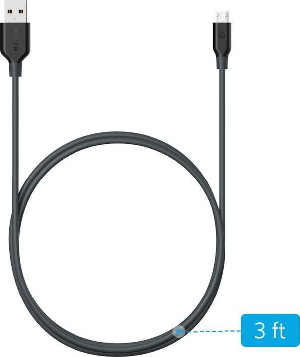 Produktbild Anker PowerLine USB Kabel (0.90 m, USB 2.0)