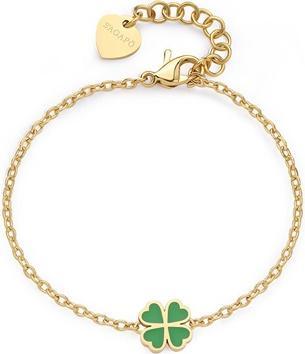 Actual product image Sagapo S'Agapµ - Delicate gold-plated bracelet with four-leaf clover Click SCK261