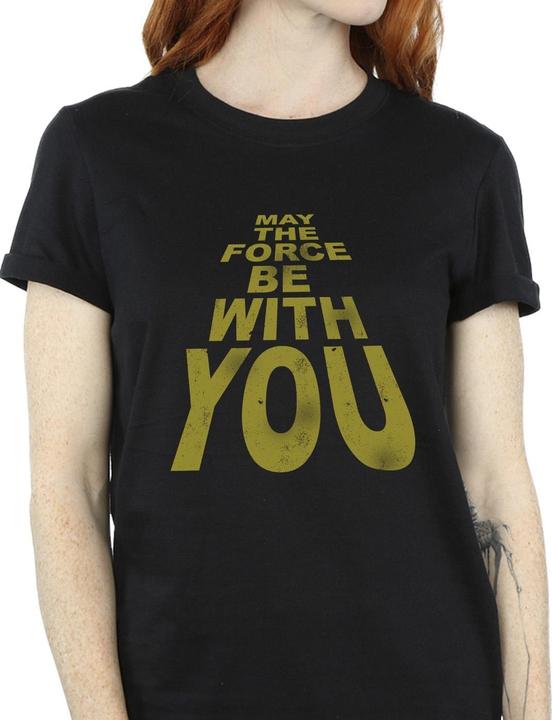 Produktbild Star Wars May The Force Be With You Boyfriend Fit TShirt (4XL)