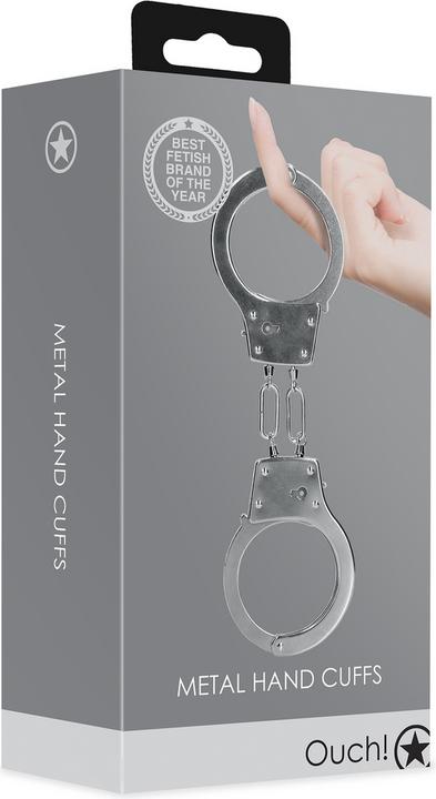 Actual product image Ouch! Metal Hand Cuffs - Silver