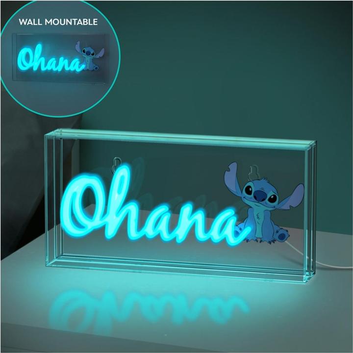 Actual product image Paladone Products LILO & STITCH - Ohana - Lamp Led Neon 15.5x30.5cm