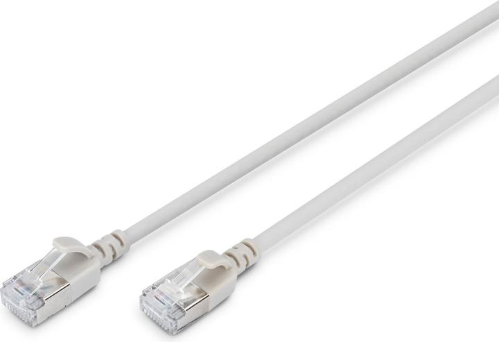 Produktbild Digitus CAT 6A F-FTP Slim Patchkabel, Kupfer, LSZH AWG 32/7, Länge 10 m, Grau (F/FTP, CAT6a, 10 m)