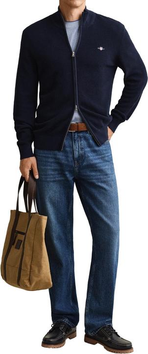 Produktbild GANT Micro Textured Cotton Zip Cardigan (XXL)