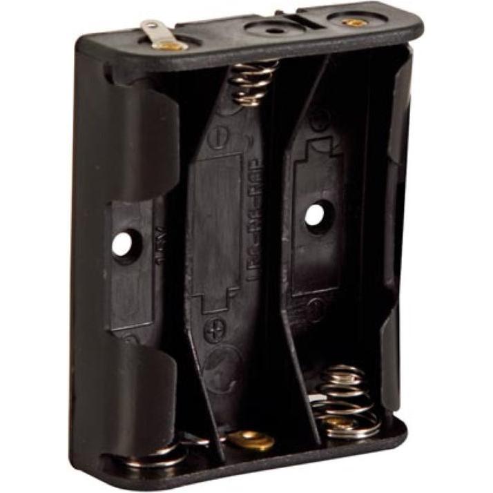 Velleman Batteriehalter Für 3 x Aa-Batterien (Mit Lötfahnen), Batterie Zubehör, Schwarz
