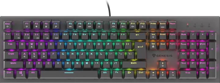 Actual product image Genesis THOR 303 RGB Mechanical Gaming Keyboard, Red Switch, US Layout, Wired, Black (Eng. Int., Cable)