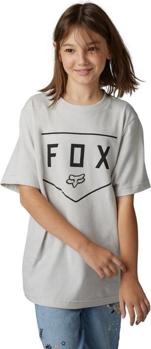 Actual product image Fox Tee 23 Yth Shield Ss Lt Gry Ym (M)