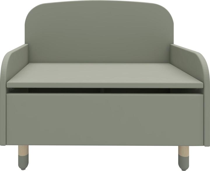 Actual product image Flexa Bench with storage space Dots Natural Green (Child armchair)