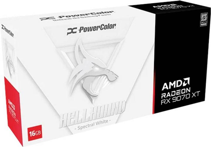Actual product image Powercolor Hellhound Spectral White Radeon RX 9070 XT (16 GB, GDDR6)