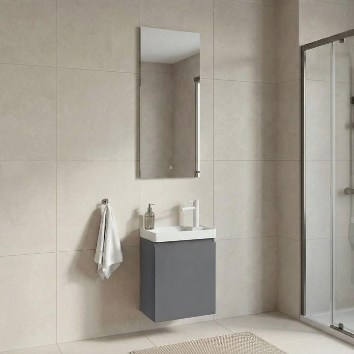 Produktbild Homitis Ferla 40 Bathroom Cabinet With Sink & Mirror Set (2 Pieces)