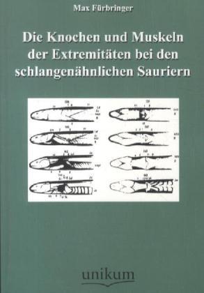 Produktbild Die Knochen und Muskeln der Extremitäten bei den schlangenähnlichen Sauriern (Deutsch, Max Fürbringer, 2012)