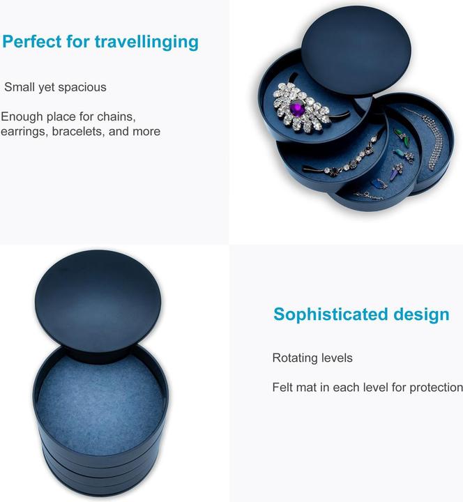 Actual product image Intirilife Jewellery box with 4 rotatable levels