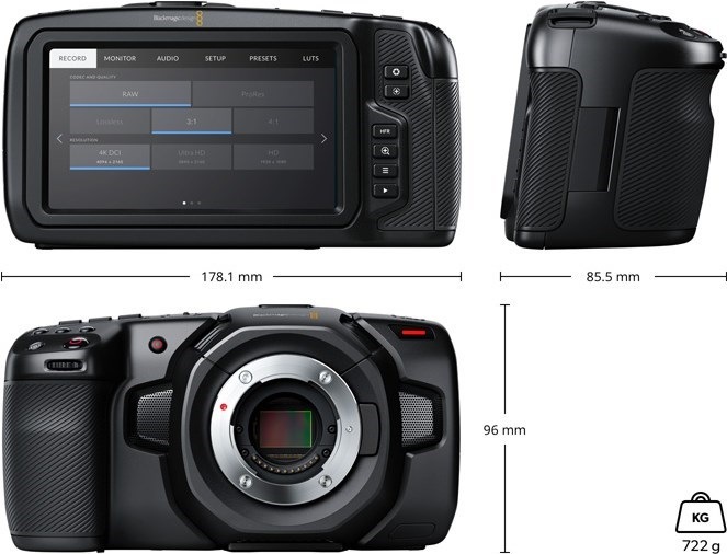 Actual product image Blackmagic Pocket Cinema (8 Mpx, 60p)
