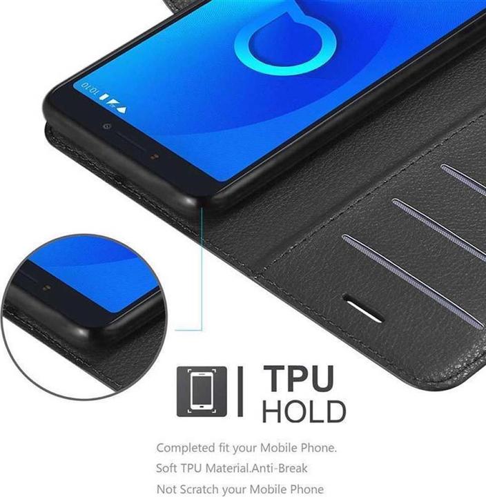 Actual product image Cadorabo Book with stand function cover (Alcatel 3C)
