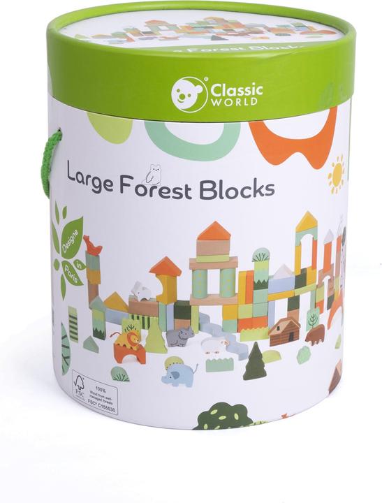 Actual product image Classic World Holzklötze Wald 100-teilig