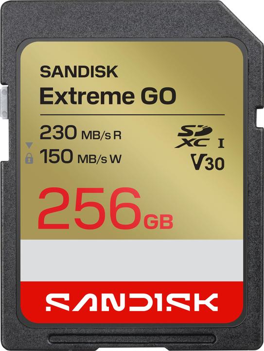 Produktbild SANDISK Extreme SD UHS-I 256GB 230MB/s/150MB/s (256 GB, SDXC, U3, UHS-I)