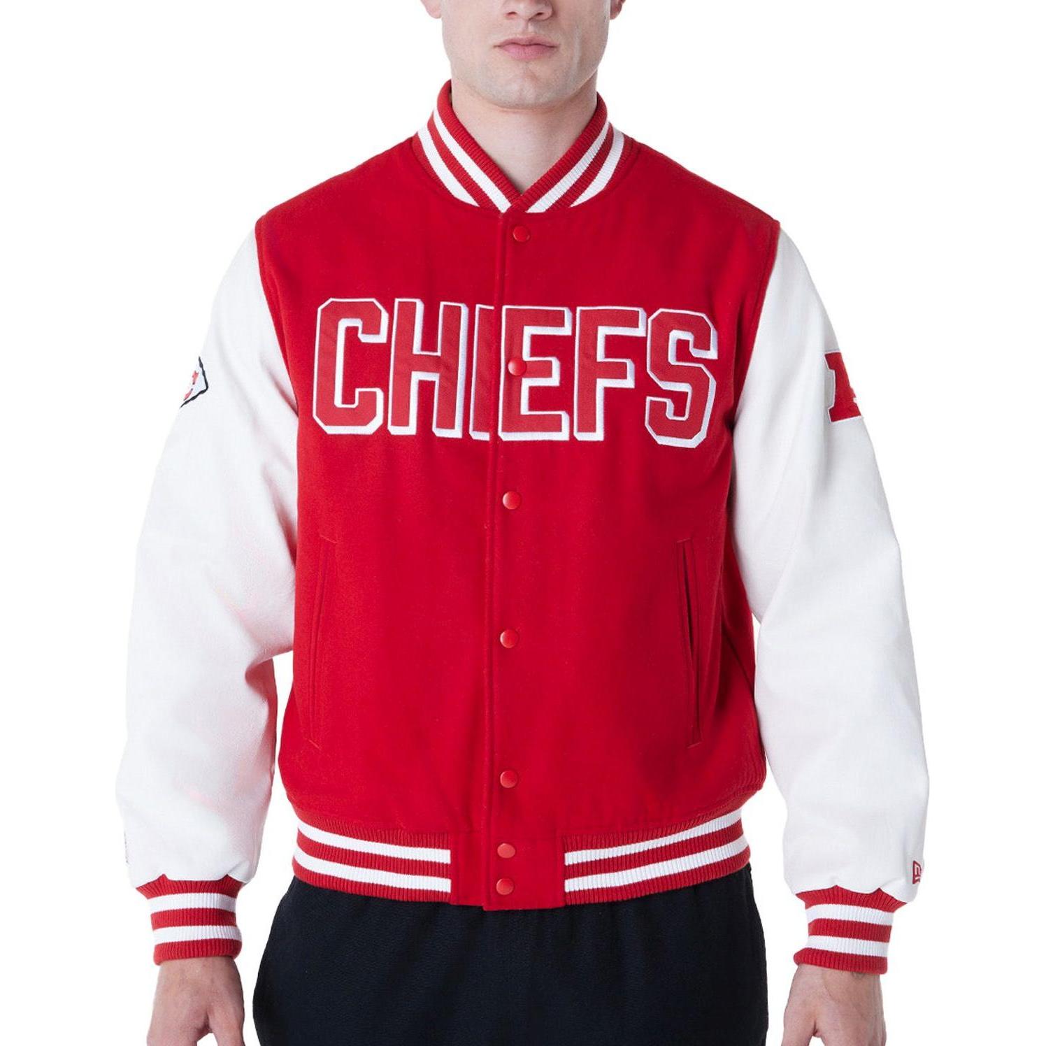 Thumbnail - New Era, Herren, Jacke, Varsity NFL SIDELINE Jacke - Kansas City Chiefs - XL (XL), Rot, XL