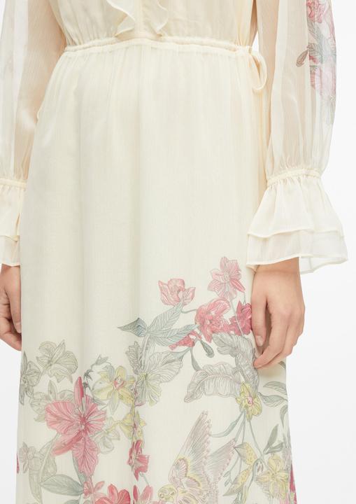 Image du produit Comma Langes Kleid aus Crêpechiffon mit Volant-Details (36)