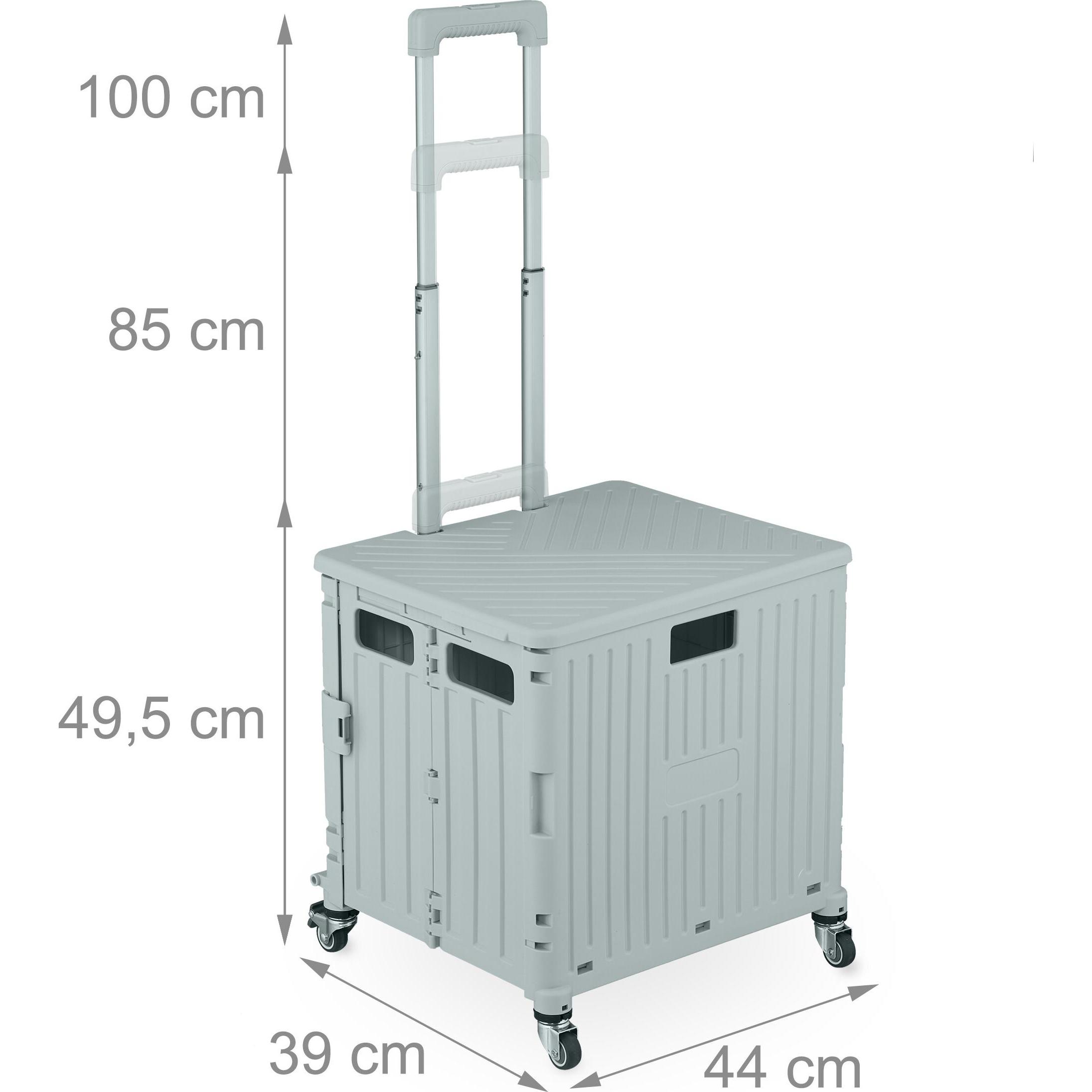 Thumbnail - Relaxdays, Einkaufshilfe, Einkaufstrolley, Grau