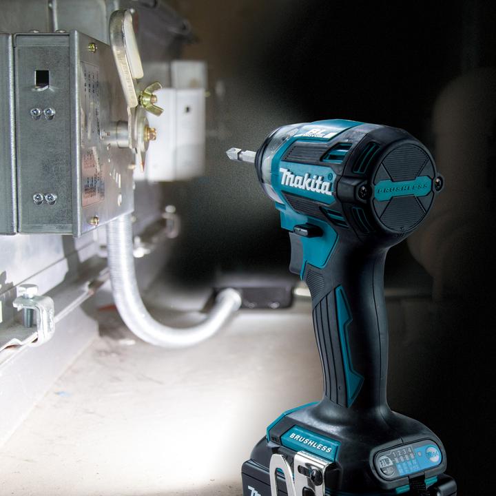 Immagine prodotto Shots Makita DTD 173 RTJ Akku Schlagschrauber 18 V 180 Nm 1/4“ Brushless + 2x Akku 5,0 Ah + Ladegerät +