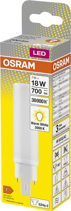 Actual product image Osram Dulux D/E (G24q-2, 7 W, 700 lm, 1 x, F)