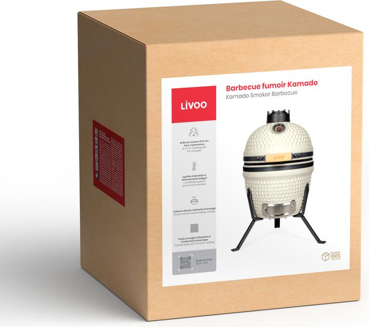 Productafbeelding Livoo Kamado Smoker Barbecue (270 mm)