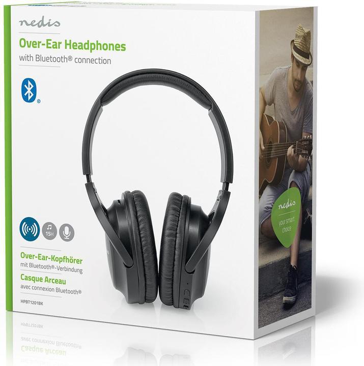 Produktbild Nedis Drahtlose Over-Ear-Kopfhörer | max. Batteriespielzeit: 20 hrs | Eingebautes Mikro | Drücken Si (20 h, Kabelgebunden, Kabellos)