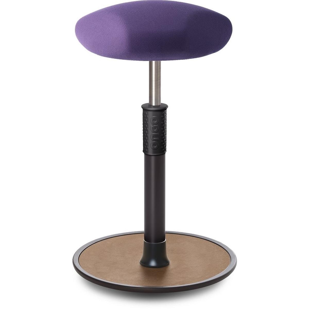 Ongo, Bürostuhl, Sitz- Stehhocker Free Tall Triangel Gestrick Lila schwarz /Natur